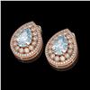Image 2 : 3 ctw Intense Yellow Diamond Stud Earrings 10K Rose Gold