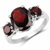 Image 1 : 14K Yellow Gold Plated 1.70 ctw Genuine Ruby .925 Sterling Silver Ring