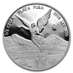 2018 Mexico 1/2 oz Silver Libertad Proof (In Capsule)
