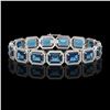 Image 1 : 32 ctw Tanzanite & VS/SI Diamond Bracelet 14K White Gold