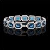 Image 2 : 32 ctw Tanzanite & VS/SI Diamond Bracelet 14K White Gold