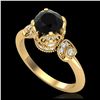 Image 1 : 1.70 ctw Intense Fancy Yellow Diamond Art Deco Ring 18K Rose Gold