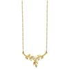 Image 1 : 14k Yellow Gold Polished Leaf Necklace - 17 in.