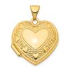 Image 1 : 14k Yellow Gold 19 mm Heart Locket Pendant