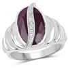 Image 1 : 2.21 ctw Genuine Tanzanite .925 Sterling Silver Ring
