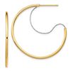 Image 1 : 14k Two-Tone Large Polished Hoop Earrings - 2x30 mm