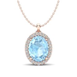 5.02 ctw Genuine Smoky Quartz & White Diamond .925 Sterling Silver Ring