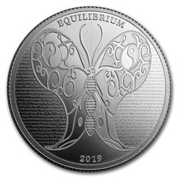 2019 Tokelau 1 oz Silver $5 Equilibrium Butterfly BU