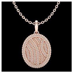 1.36 ctw H-SI/I Diamond Solitaire Halo Ring 10K Rose Gold