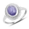 Image 1 : 0.75 ctw Genuine Tanzanite .925 Sterling Silver Ring