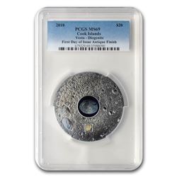 2018 Cook Islands Silver Meteorites Vesta MS-69 PCGS (1st Day)