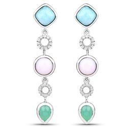 14K Yellow Gold Plated 0.33 ctw Genuine Blue Diamond .925 Sterling Silver Ring