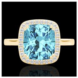 0.83 Ct VS/SI Diamond & Golden Pearl Ring 18K Yellow Gold