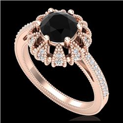 1.65 ctw H-SI/I Diamond Solitaire Halo Ring 10K Rose Gold