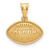 Image 1 : Sterling Silver Gold-plated Atlanta Falcons Football Pendant
