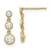 Image 1 : 10K Cubic Zirconia Triple Drop & Dangle Earrings - 48 mm