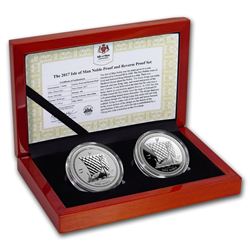 2017 Isle of Man 2-Coin Silver Noble Proof/Reverse Proof Set