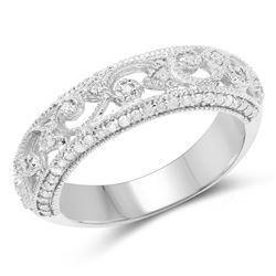 2.55 ctw Genuine Amethyst & White Topaz .925 Sterling Silver Ring