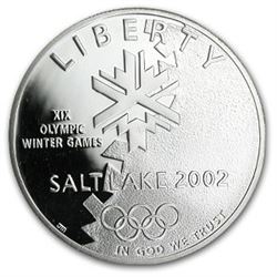 2002-P Olympic Winter Games $1 Silver Commem Proof (Capsule)