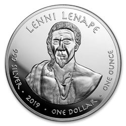 2019 1 oz Silver State Dollars Delaware Blue Hen