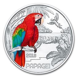 2018 Austria Cupro-Nickel 3 Colorful Creatures (The Parrot)