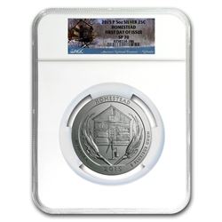 2015-P 5 oz Silver ATB Homestead SP-70 NGC (First Day of Issue)