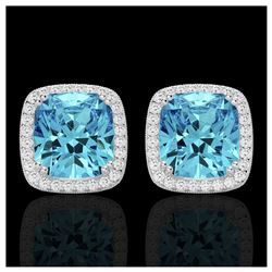 1.25 ctw SI Blue Diamond Solitaire Ring 10K White Gold