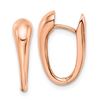 Image 1 : 14k Rose Gold Polished Hinged Hoop Earrings