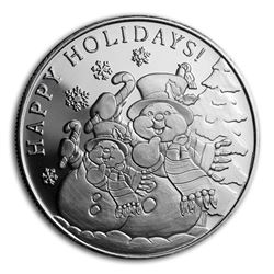 1 oz Silver Round - 2019 Snowman