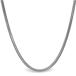 Classic Round Snake Sterling Silver Necklace - 24 in.