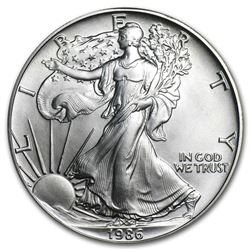 1986 1 oz Silver American Eagle BU