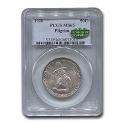 1920 Pilgrim Tercentenary Half Dollar Commem MS-65 PCGS CAC