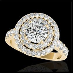 2.17 ctw SI Fancy Blue Diamond Halo Ring 10K White Gold