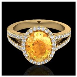 1.20 ctw SI/I Fancy Intense Yellow Diamond Ring 10K Rose Gold