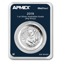 2019 Australia 1 oz Silver Koala Pig Privy (MintDirect® Single)