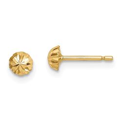 14k D/C 4 mm Post Earrings - 25 mm