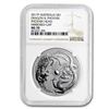 Image 1 : 2017 AUS 1 oz Silver Dragon & Phoenix MS-70 NGC (Mint Error)