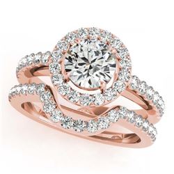 1.20 ctw VS/SI Diamond 2pc Wedding Set 14K Yellow Gold