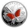 Image 1 : 2016 Canada 1 oz Proof Silver $20 Butterfly Wings (w/Agate)