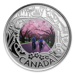 2019 Canada 1/4 oz Ag $3 Celebrating Canadian Fun: Cherry Blossom