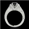 Image 2 : 1.03 ctw Intense Fancy Yellow Diamond Art Deco Ring 18K White Gold