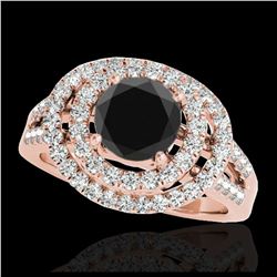 1.25 ctw Intense Blue Diamond Ring 10K White Gold