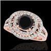 Image 1 : 1.25 ctw Intense Blue Diamond Ring 10K White Gold