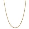 Image 1 : 14k 3.00 mm Flat Figaro Chain Necklace - 20 in.