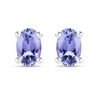 Image 1 : 0.60 ctw Genuine Blue Diamond .925 Sterling Silver Ring