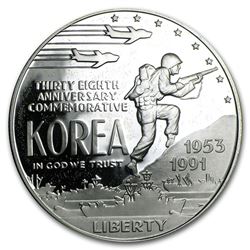 1991-P Korean War $1 Silver Commem Proof (Capsule Only)