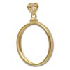 Image 1 : 14K Gold Screw-Top Plain-Front Coin Bezel ($5 U.S. Gold)