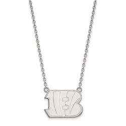Sterling Silver Cincinnati Bengals Large Pendant Necklace
