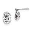 Image 1 : 14k Solid White Gold Polished Post Dangle Earrings