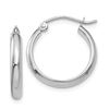 Image 1 : 14k White Gold 18 mm Polished Hoop Earring